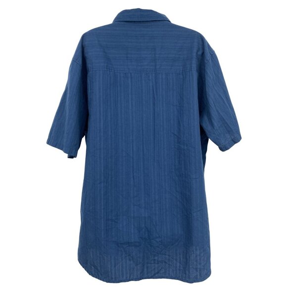 Hinano Tahiti Mens Aloha Hawaiian Shirt Size XXL Button Up Shirt Blue EUC - Picture 6 of 8